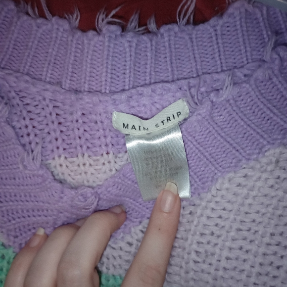 V neck crop top sweater - Picture 2 of 3